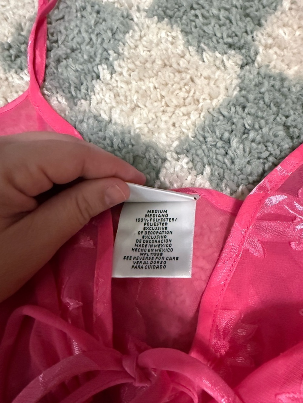 DELICATES Vintage Barbie Pink Floral Sheer Babydoll Chemise Slip Dress Keyhole - Picture 4 of 8